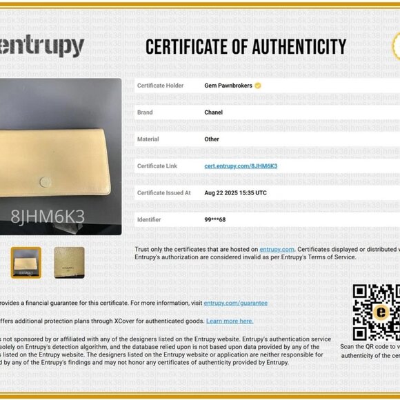 Chanel Beige Calf Leather CC Button Line Long Flap Wallet - Picture 2 of 16